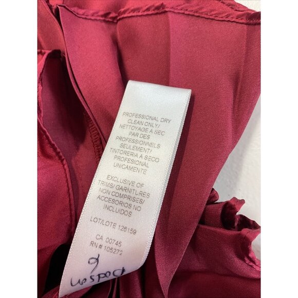 AMUR‎ Revolve Satin Elodie pink Two Toned Cutout Gown crinkle pleated size 6 - Picture 13 of 15